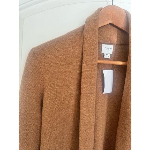 NWT J.Crew Open Front Cashmere Knit Cardigan Sweater Brown Size XS - Picture 5 of 10